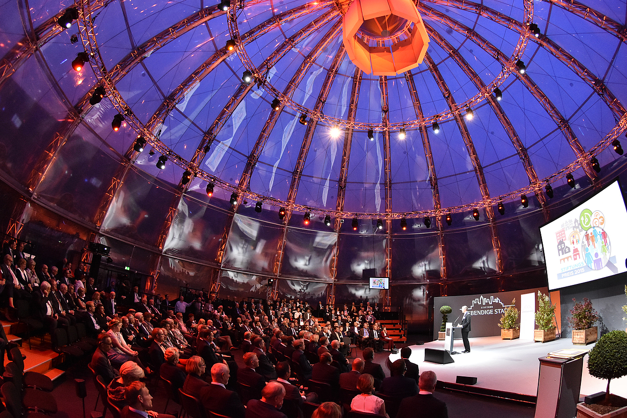 Das TV-Studio im Gasometer (Foto: EUREF AG)